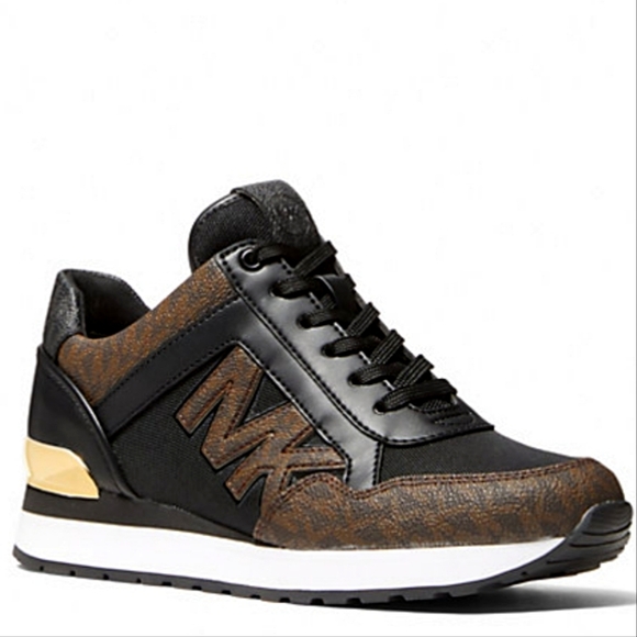 New Michael Kors Women's Maddy trainer is designed in a classic silhouette and f